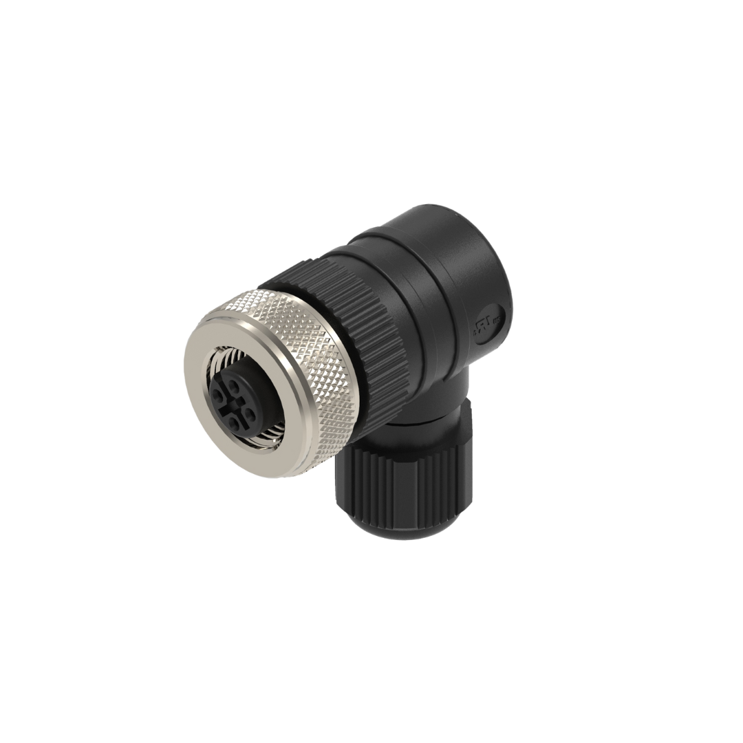 M12 Field attachable U-coded Angeled Female